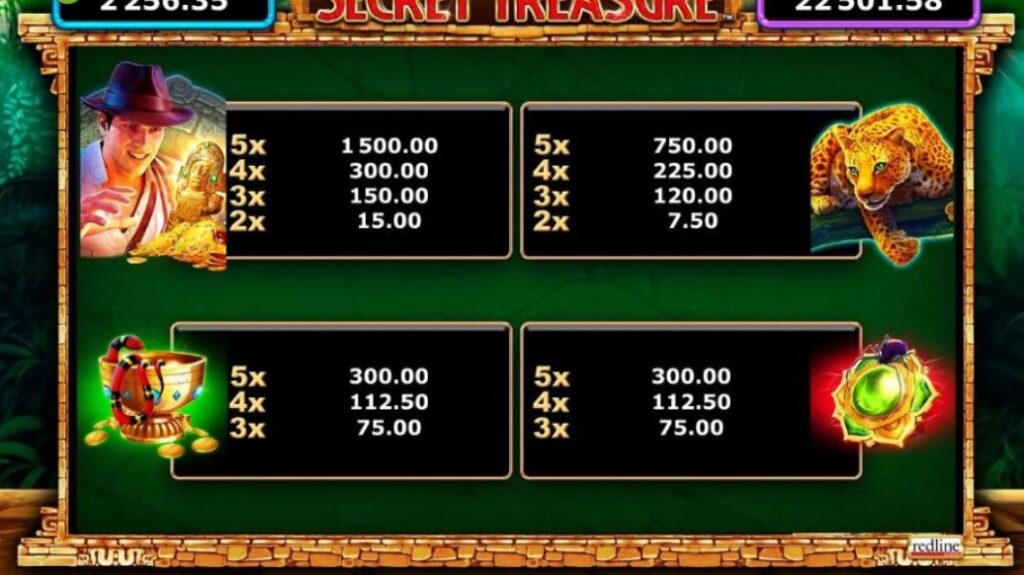 Secret Treasure 페이 테이블