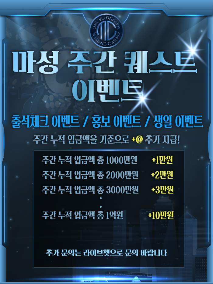 주간 퀘스트 이벤트 안내