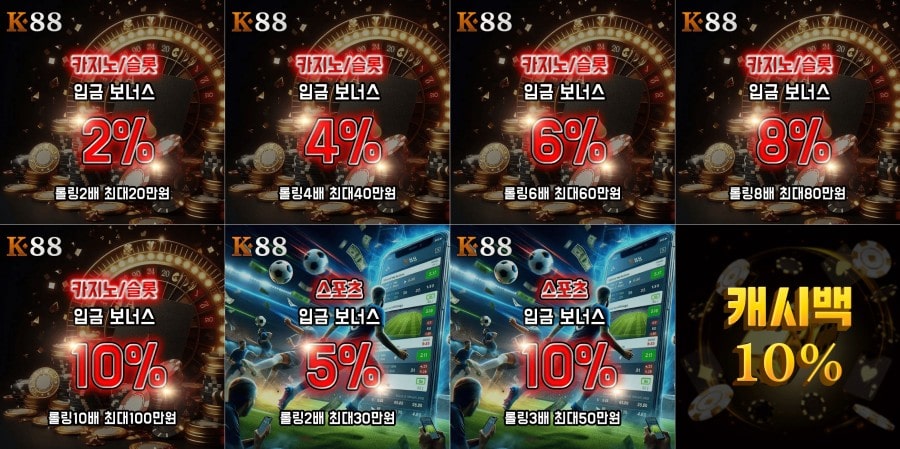 K88카지노 쿠폰 이벤트 프로모션 안내