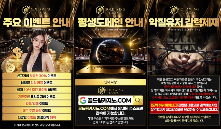 골드윙카지노 이용 방법 안내